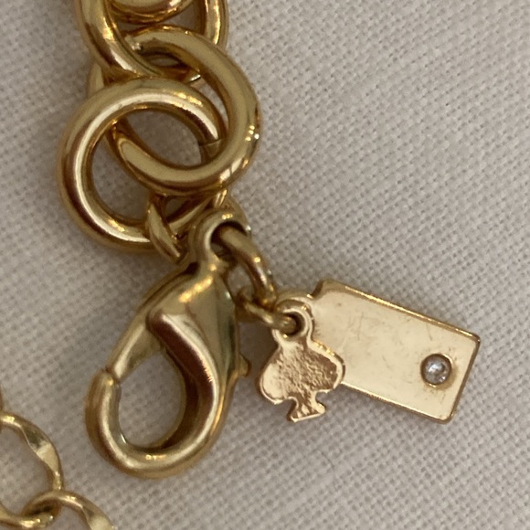 Kate Spade long Intertwined circle gold white necklace - Picture 9 of 15